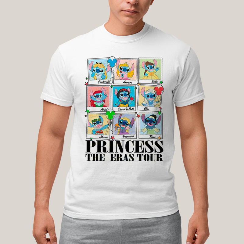 Camiseta Algodão Unissex T shirt Lilo & Stitch Princess The Eras Tour