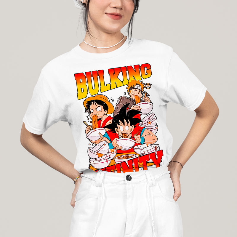 Camiseta Algodão Unissex T shirt - Bulking Infinity naruto goku luffy one piece dragon ball anime