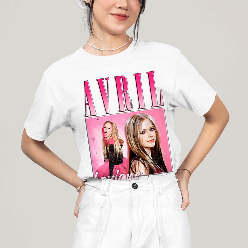 Camiseta Algodão Unissex T shirt - Avril Lavigne Pink