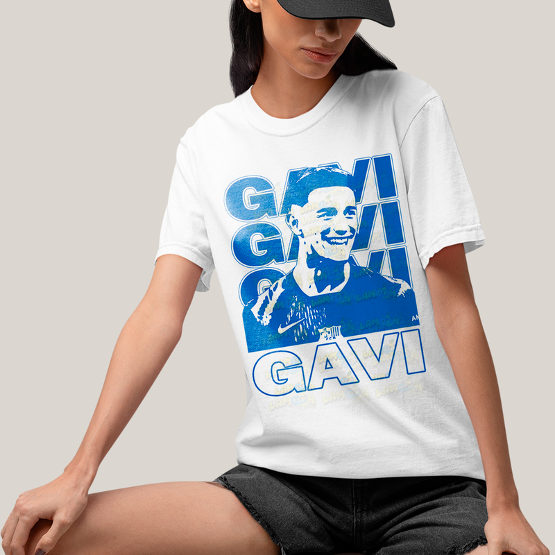 Camiseta Algodão Unissex T shirt - Gavi Barcelona