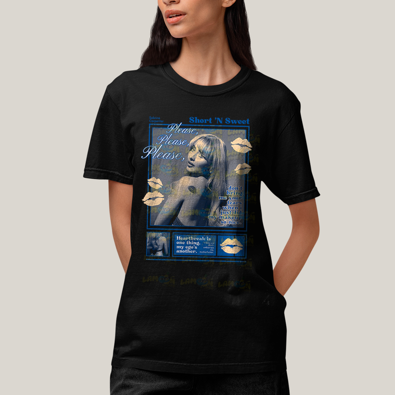 Camiseta Algodão Unissex T shirt Please Sabrina Carpenter Short Sweet
