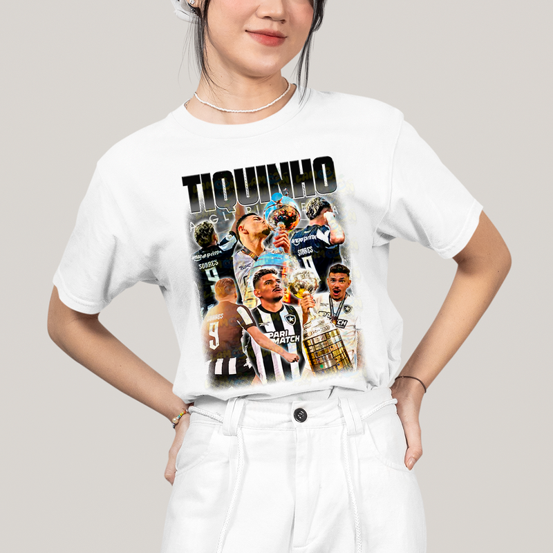 Camiseta Algodão Unissex T shirt Graphic Tee Tiquinho Botafogo