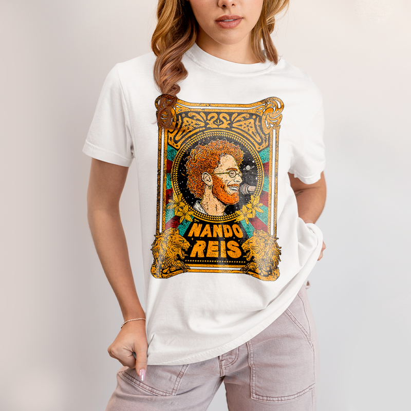 Camiseta Algodão Unissex T shirt - Nando Reis Cantor