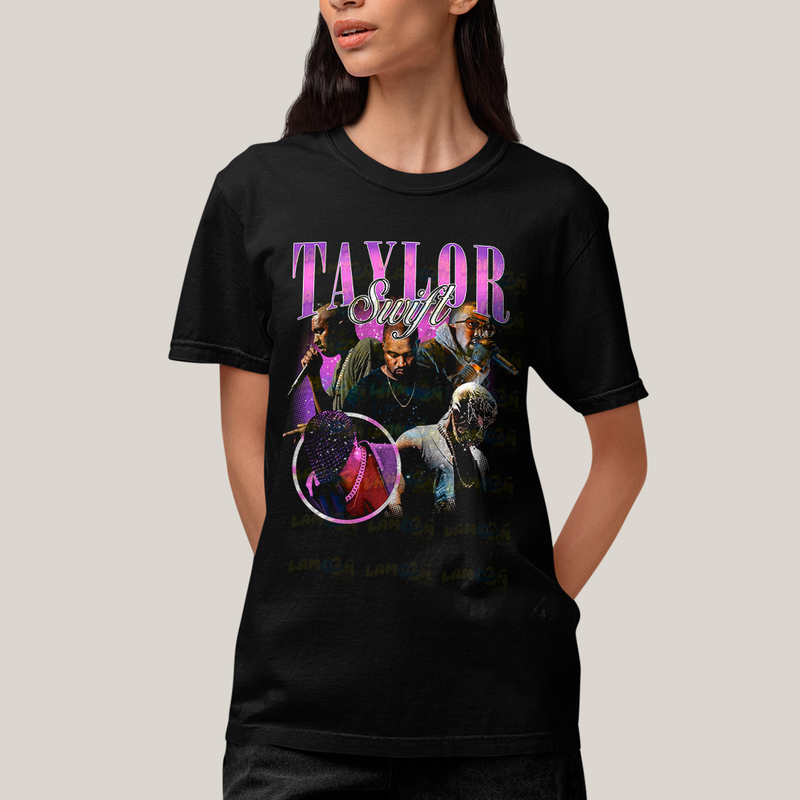 Camiseta Algodão Unissex T shirt Graphic Tee Kany West Taylor Swift