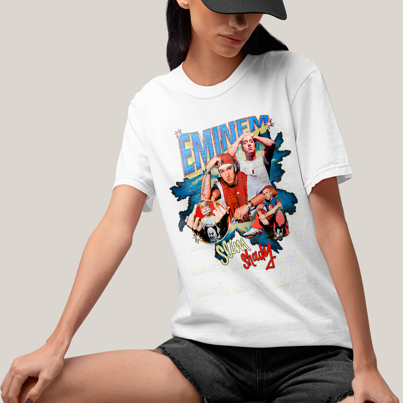 Camiseta Algodão Unissex T shirt - 3839 - Eminem Slim Shady Rap God