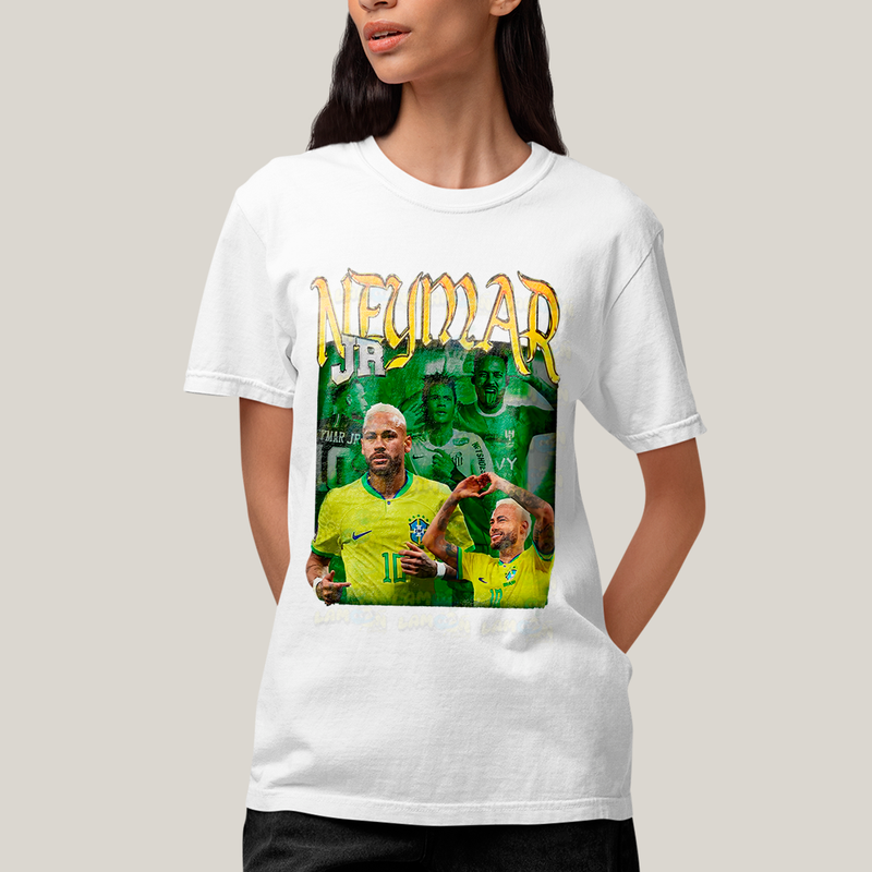 Camiseta Algodão Unissex T shirt GraphicTee Neymar Jr jogador de futebol