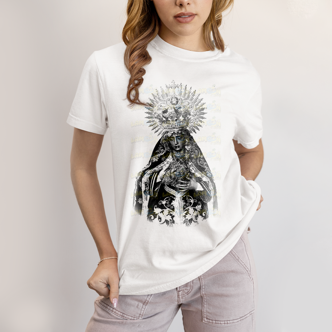 Camiseta Algodão Unissex Maria Coroa