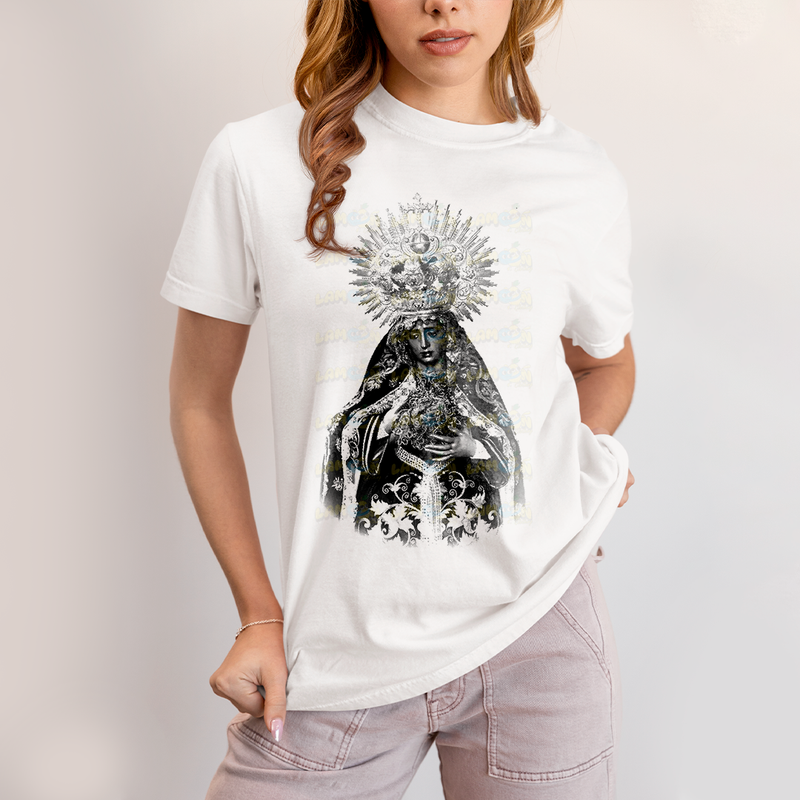 Camiseta Algodão Unissex Maria Coroa