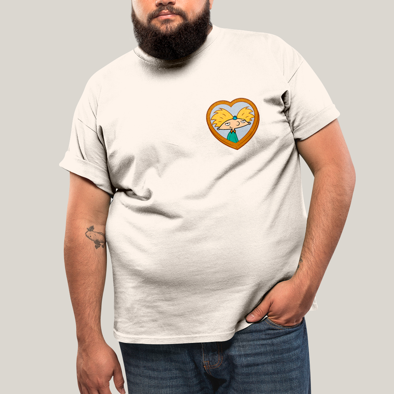 Camisa Algodão Unissex T shirt PLus Size Arnold & Helga BFF ou casal FC