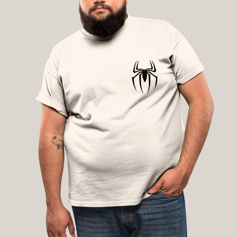 Camisa Algodão Unissex T shirt PLus Size Spider Boy & Spider Girl BFF ou casal FC