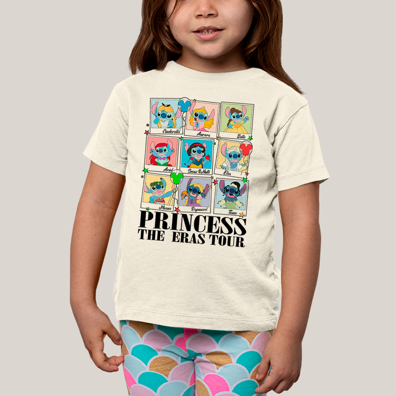 Camiseta Infantil Algodão Unissex T shirt Lilo & Stitch Princess The Eras Tour FC