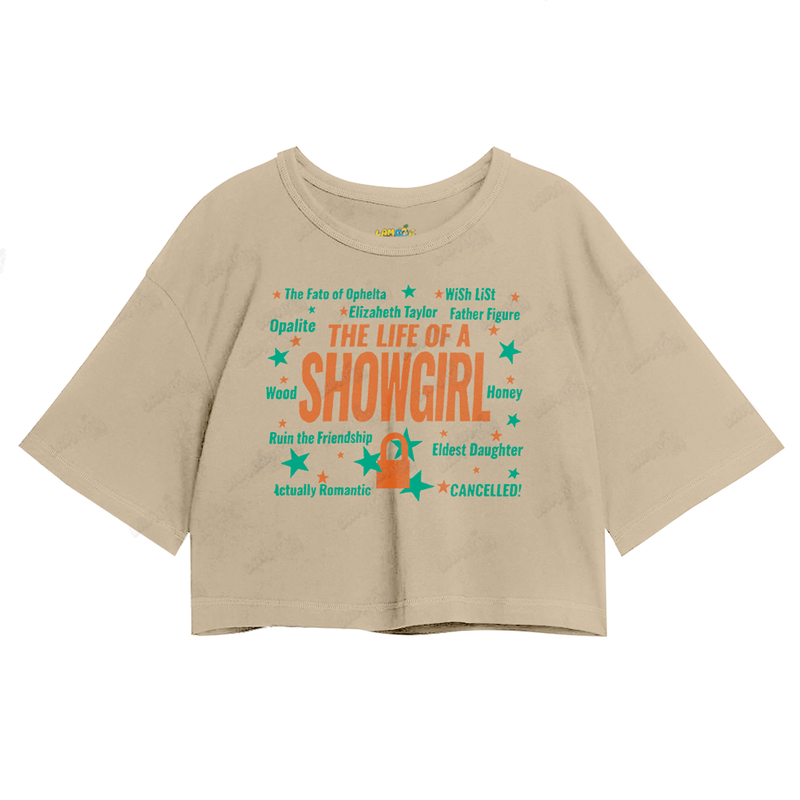Cropped Oversized Algodão Taylor Swift The Life of a Showgirl