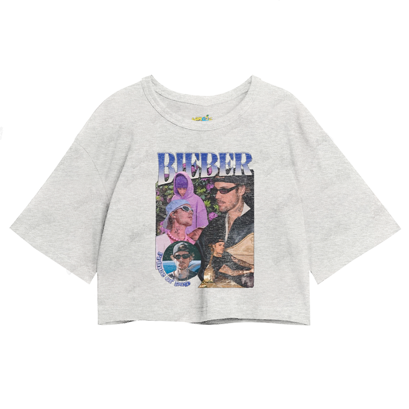 Cropped Oversized Algodão Justin Bieber Prince Of Pop