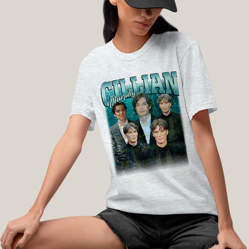 Camiseta Algodão Unissex T shirt - Cillian Murphy azul