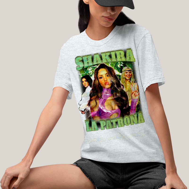 Camiseta Algodão Unissex Tshirt Graphic Tee Shakira La Patrona