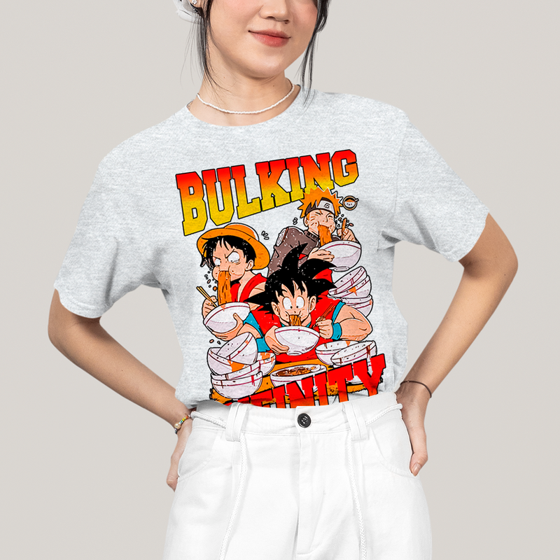 Camiseta Algodão Unissex T shirt - Bulking Infinity naruto goku luffy one piece dragon ball anime