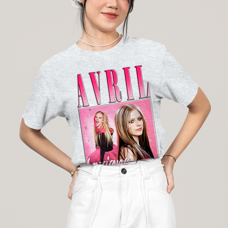 Camiseta Algodão Unissex T shirt - Avril Lavigne Pink