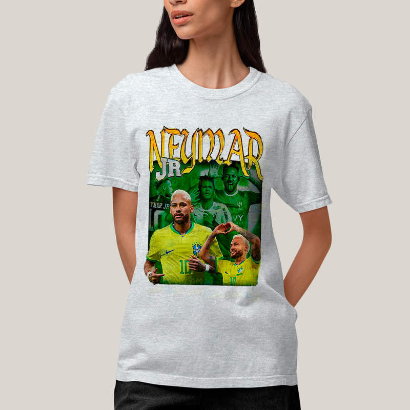 Camiseta Algodão Unissex T shirt GraphicTee Neymar Jr jogador de futebol