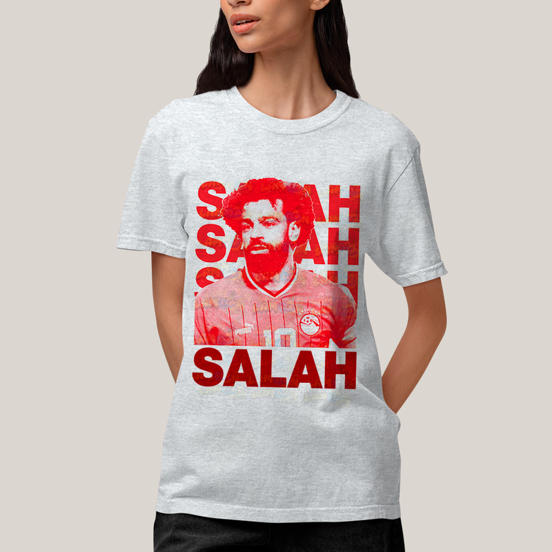 Camiseta Algodão Unissex T shirt - SALAH Mohamed jogador de futebol