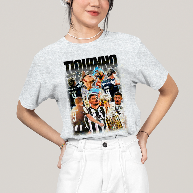 Camiseta Algodão Unissex T shirt Graphic Tee Tiquinho Botafogo