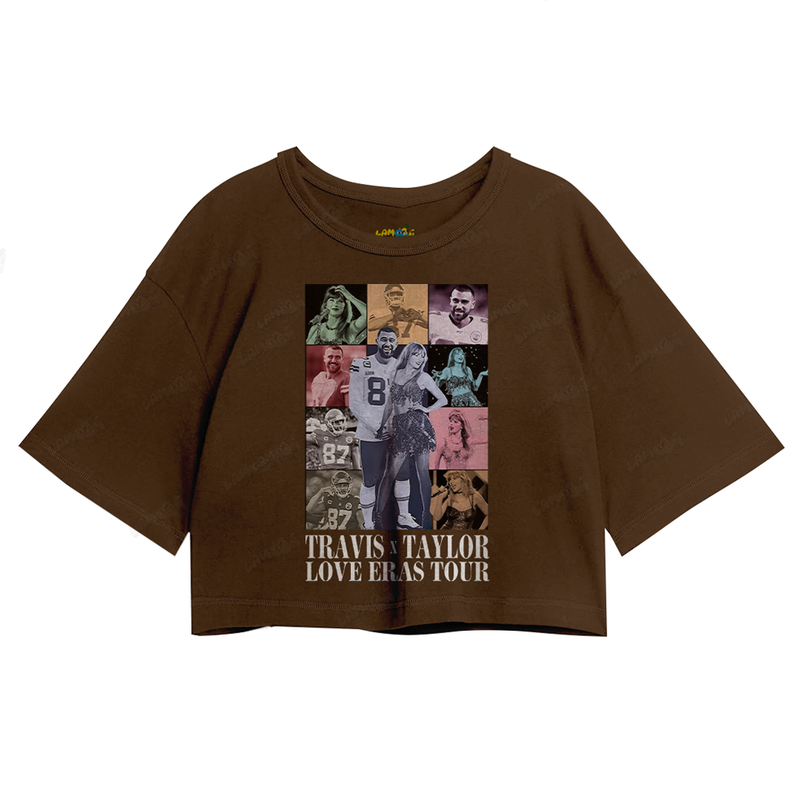 Cropped Oversized Algodão Travis x Taylor Love Eras Tour