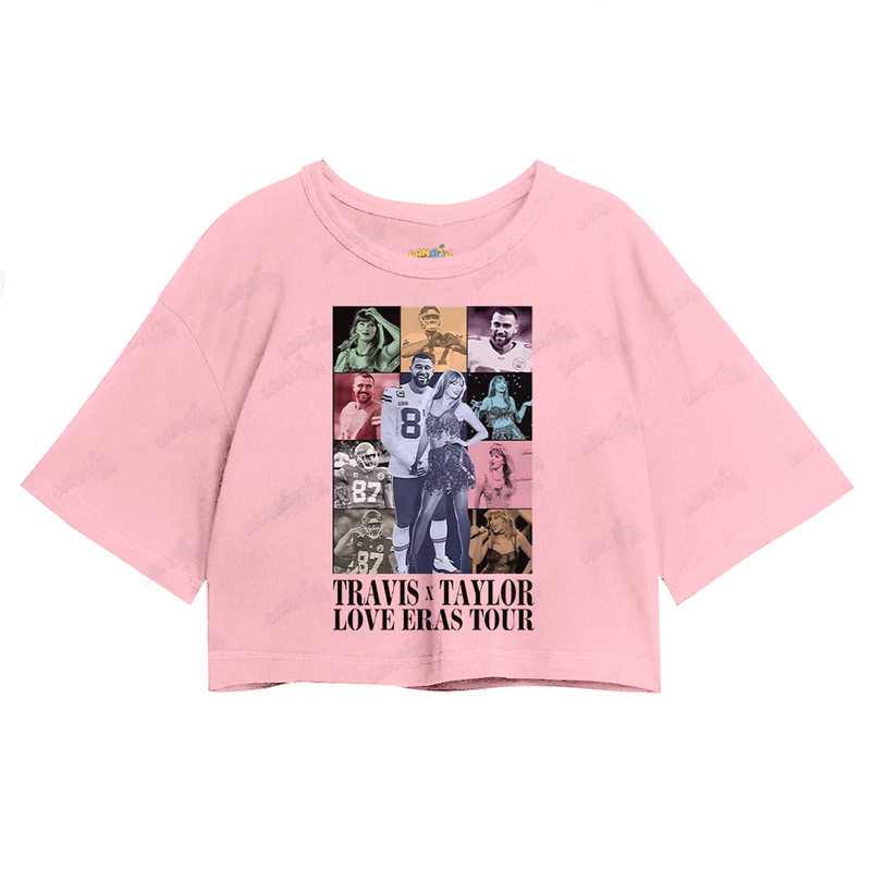 Cropped Oversized Algodão Travis x Taylor Love Eras Tour