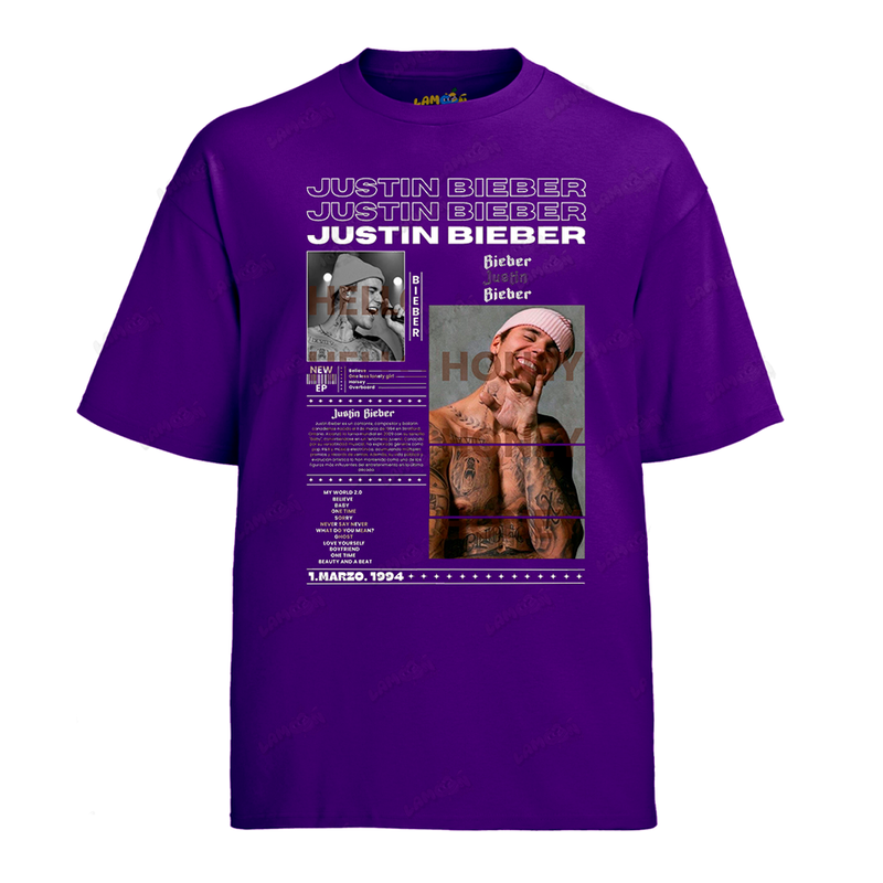Camiseta Algodão Justin Bieber New Ep