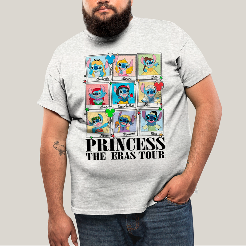 Camiseta Plus Size Algodão Unissex T shirt Lilo & Stitch Princess The Eras Tour FC