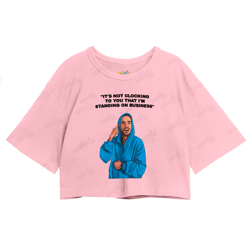 Cropped Oversized Algodão Justin Bieber Blusa Azul