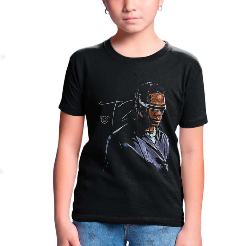 Camiseta Infantil Algodão Travis Scott Ciclope