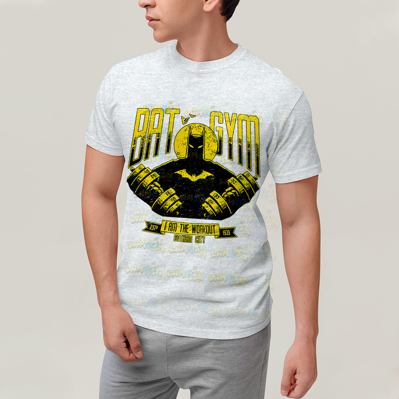 Camiseta Algodão Unissex T shirt - Batman Bat Gym i am the workout