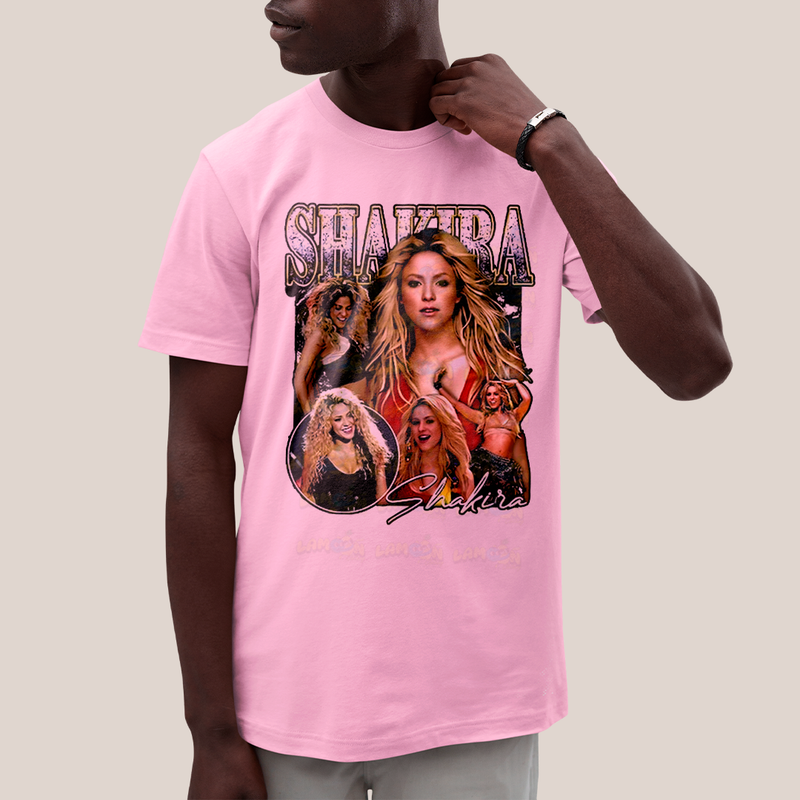 Camiseta Algodão Unissex Tshirt Graphic Tee Shakira