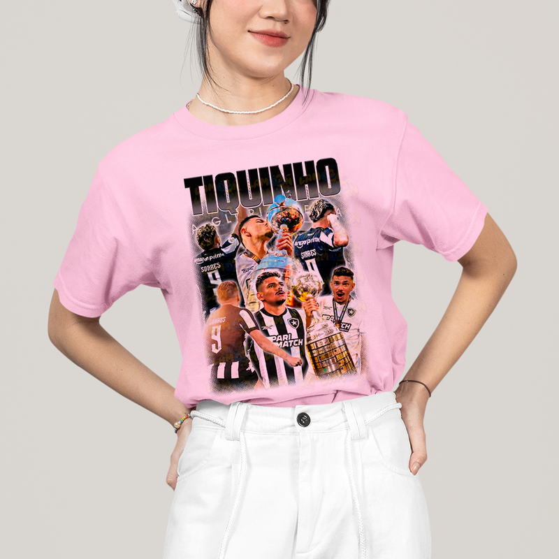 Camiseta Algodão Unissex T shirt Graphic Tee Tiquinho Botafogo