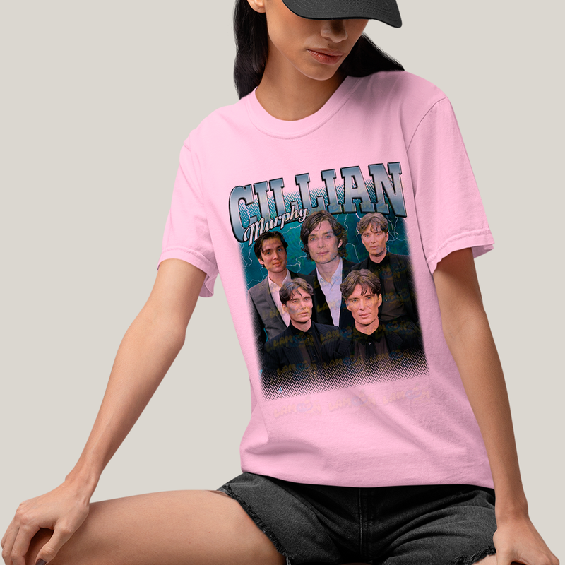 Camiseta Algodão Unissex T shirt - Cillian Murphy azul
