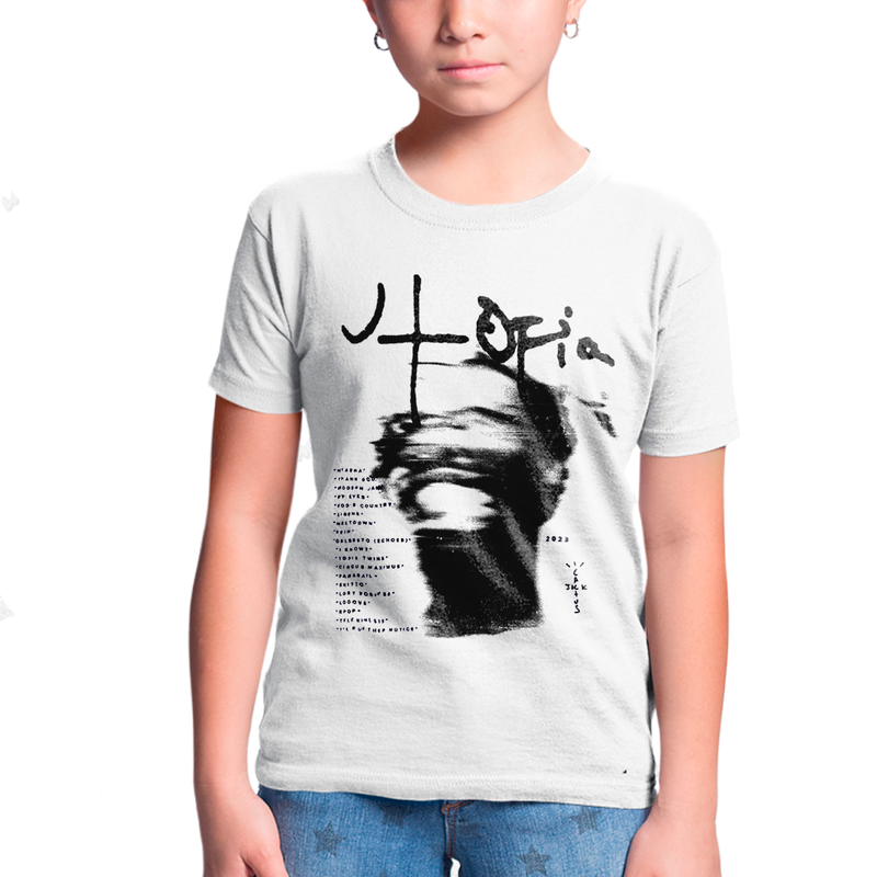 Camiseta Infantil Algodão Travis Scott Cactus Jack Utopia