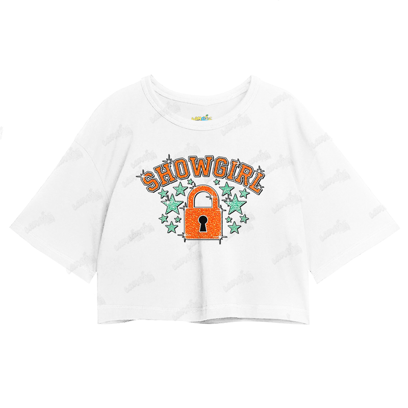 Cropped Oversized Algodão Taylor Swift Showgirl Cadeado