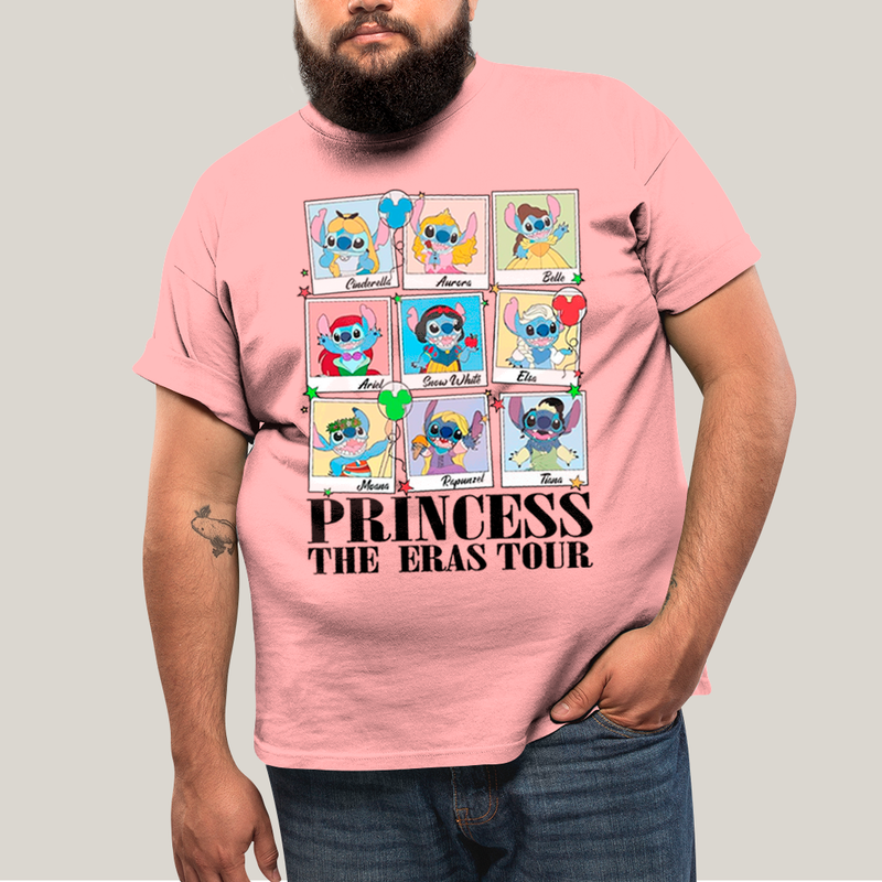 Camiseta Plus Size Algodão Unissex T shirt Lilo & Stitch Princess The Eras Tour FC