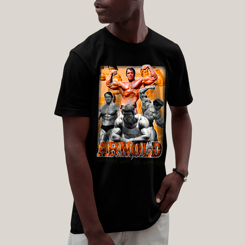 Camiseta Algodão Unissex T shirt - Arnold Schwarzenegger The Legend A Lenda