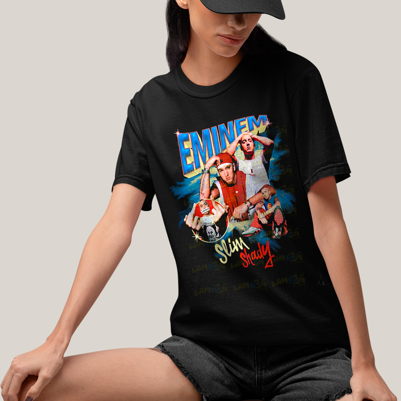 Camiseta Algodão Unissex T shirt - 3839 - Eminem Slim Shady Rap God