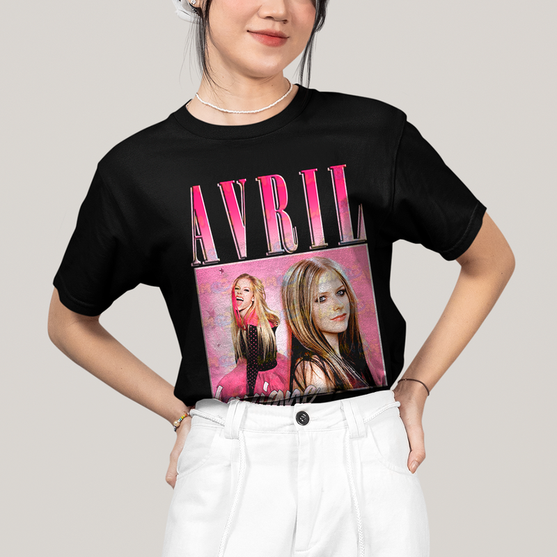 Camiseta Algodão Unissex T shirt - Avril Lavigne Pink