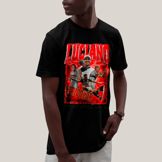 Camiseta Algodão Unissex T shirt Graphic Tee Luciano Tricolor Jogador de Futebol São Paulo