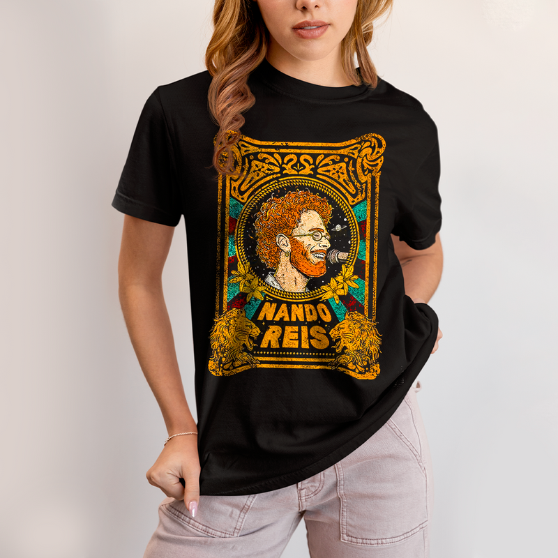 Camiseta Algodão Unissex T shirt - Nando Reis Cantor