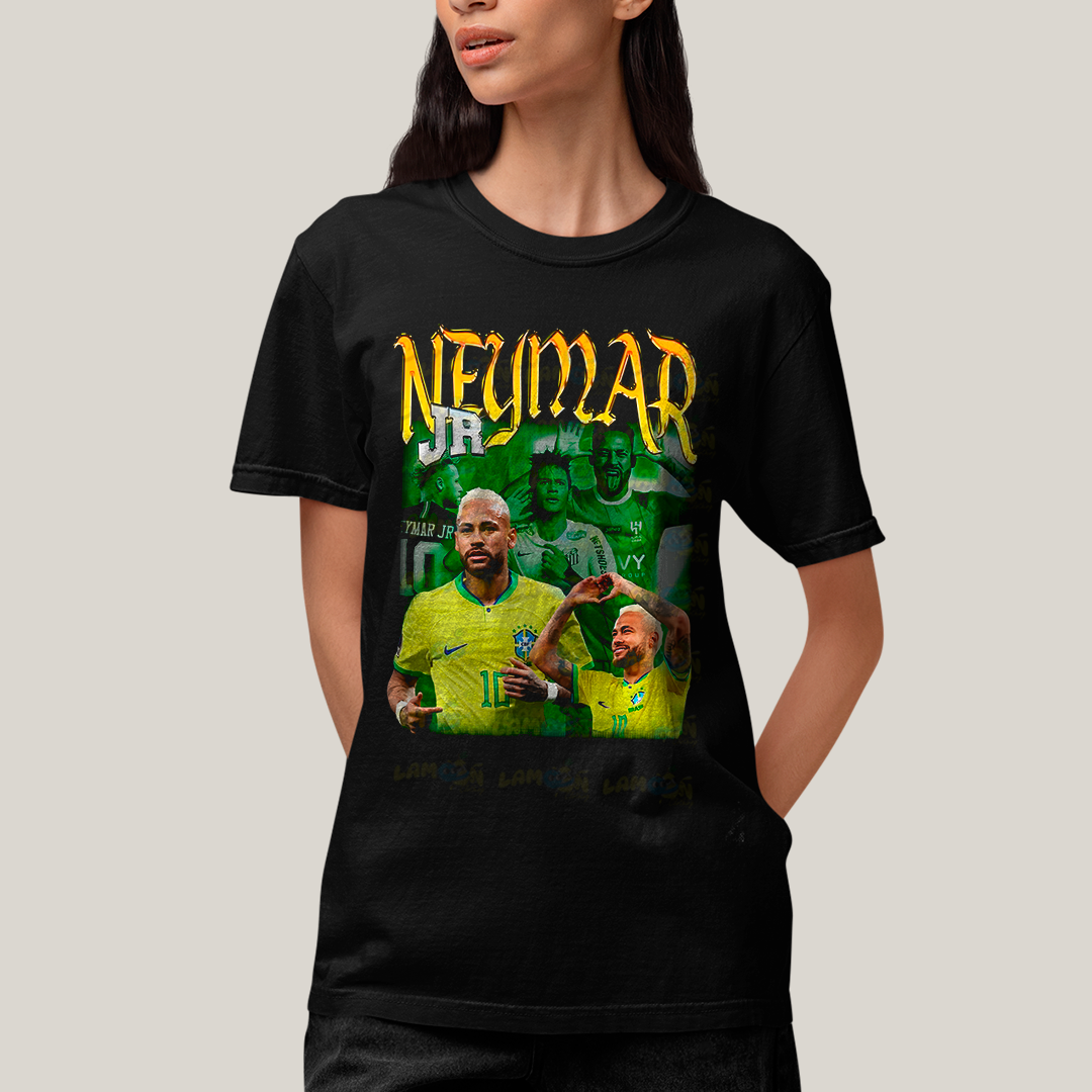 Camiseta Algodão Unissex T shirt GraphicTee Neymar Jr jogador de futebol