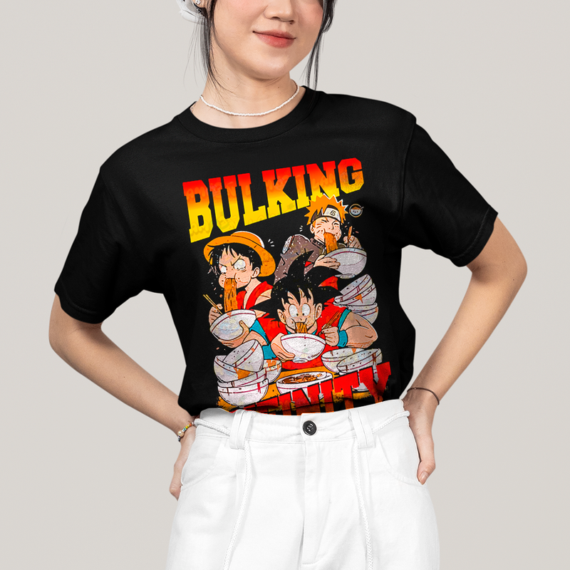 Camiseta Algodão Unissex T shirt - Bulking Infinity naruto goku luffy one piece dragon ball anime