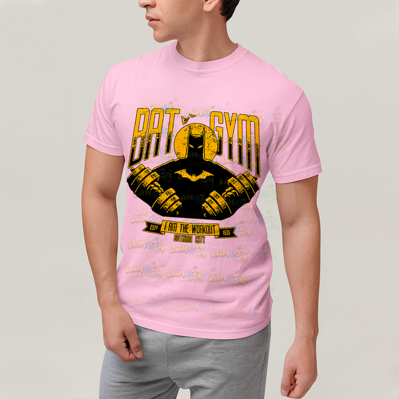 Camiseta Algodão Unissex T shirt - Batman Bat Gym i am the workout