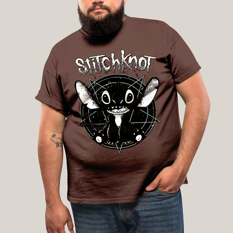 Camiseta Plus Size Algodão Unissex T shirt Stitchknot Lilo & Stitch