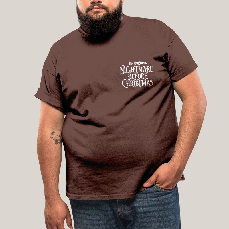Camisa Algodão Unissex T shirt PLus Size Jack Skellington & Sally BFF ou casal FC