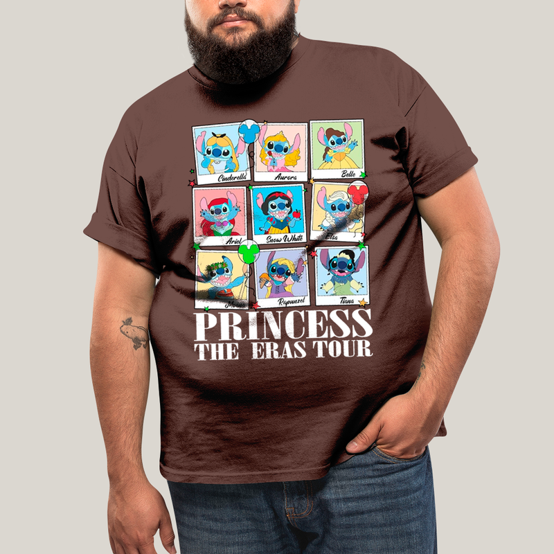 Camiseta Plus Size Algodão Unissex T shirt Lilo & Stitch Princess The Eras Tour FC