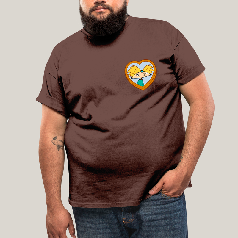 Camisa Algodão Unissex T shirt PLus Size Arnold & Helga BFF ou casal FC