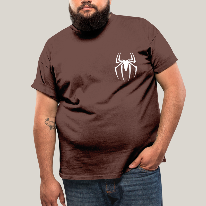 Camisa Algodão Unissex T shirt PLus Size Spider Boy & Spider Girl BFF ou casal FC